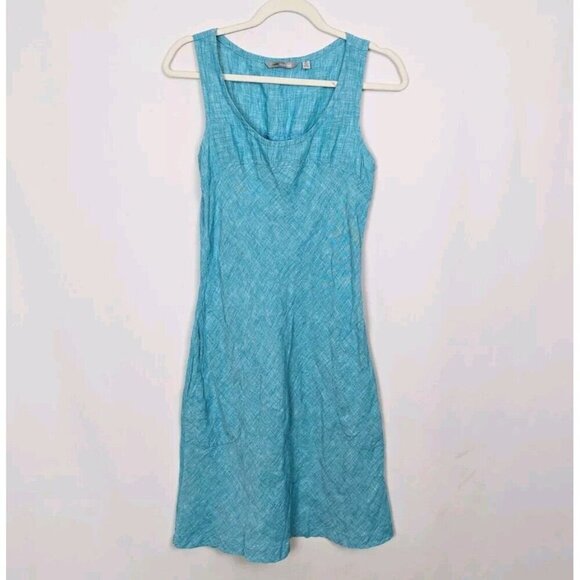 Horny Toad & Co S 100% Linen Scoop Neck Sleeveless Knee Length Dress Outdoors - Picture 1 of 10